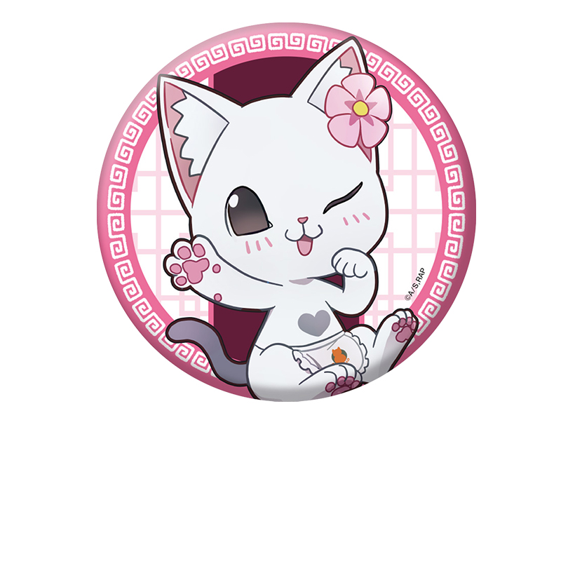 ラーメン赤猫_ぺたん娘缶バッジ ハナ