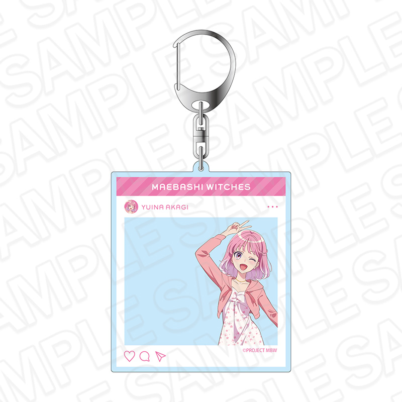 前橋ウィッチーズ_SNS風アクリルキーホルダー 赤城 ユイナ 私服(春) ver.