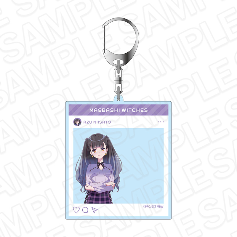 前橋ウィッチーズ_SNS風アクリルキーホルダー 新里 アズ 私服(春) ver.