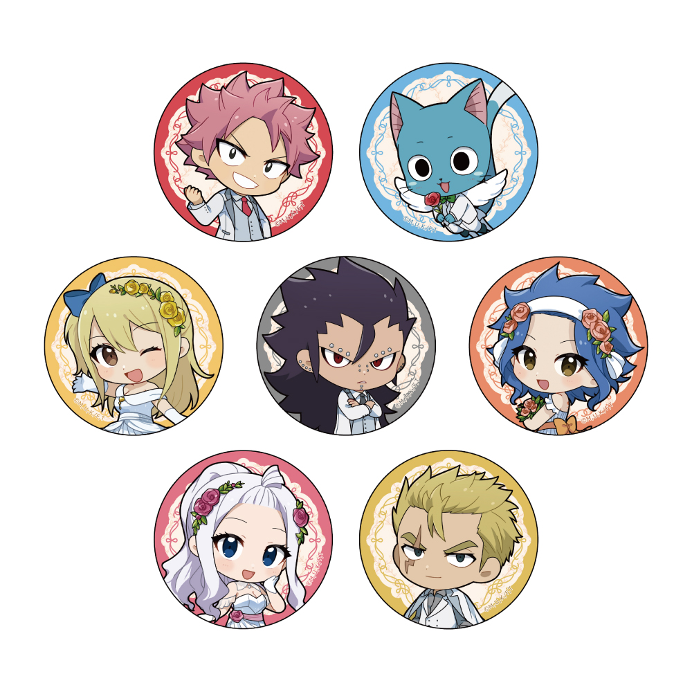 FAIRY TAIL 100年クエスト_トレーディング缶バッジ(ドレスアップ/ver.A)【BOX／7個入り】