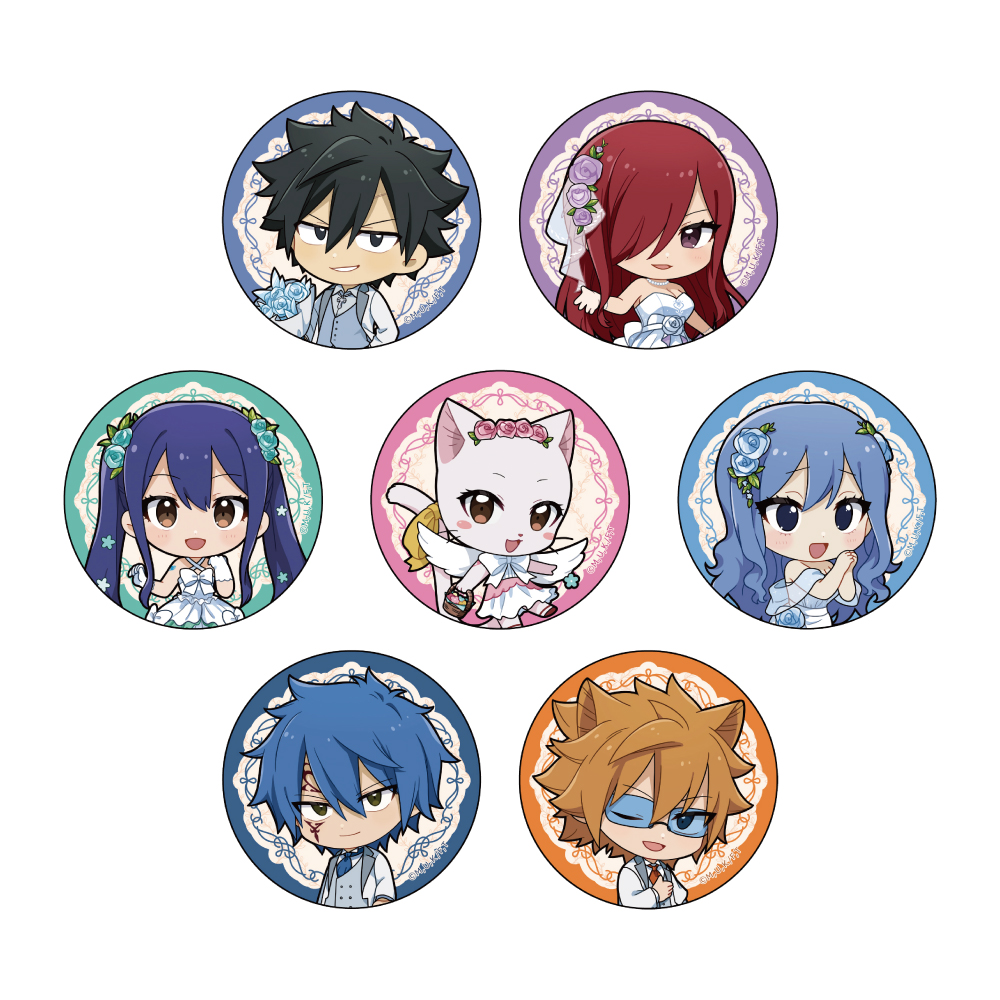 FAIRY TAIL 100年クエスト_トレーディング缶バッジ(ドレスアップ/ver.B)【BOX／7個入り】