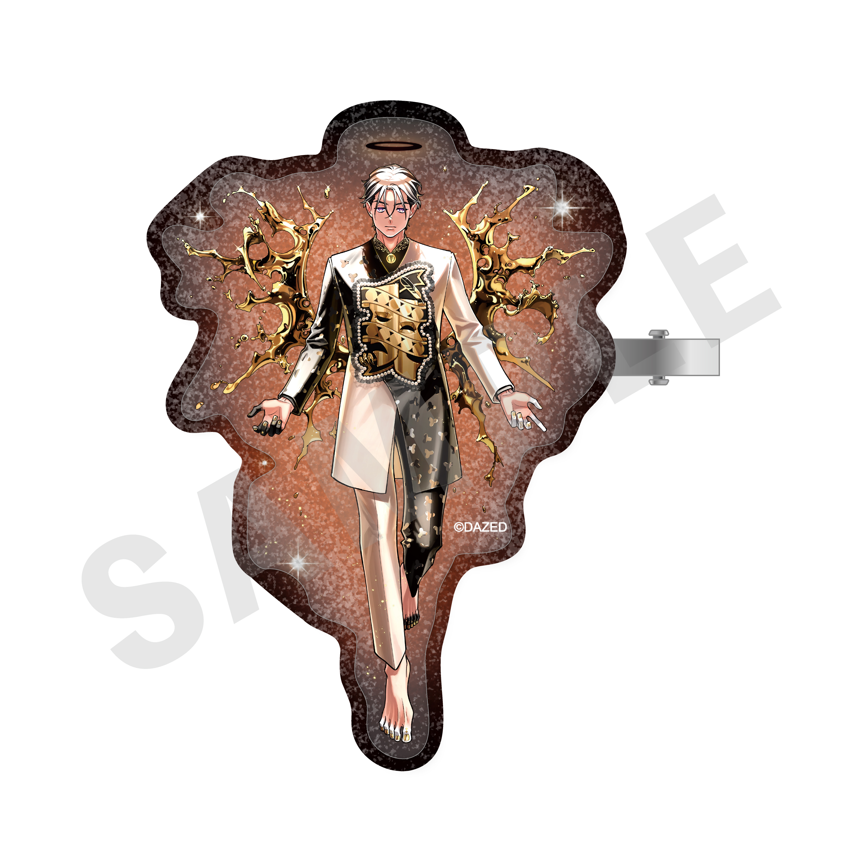超人的シェアハウスストーリーカリスマ_キラキラ二層アクリルヘアクリップ（伊藤 ふみや）