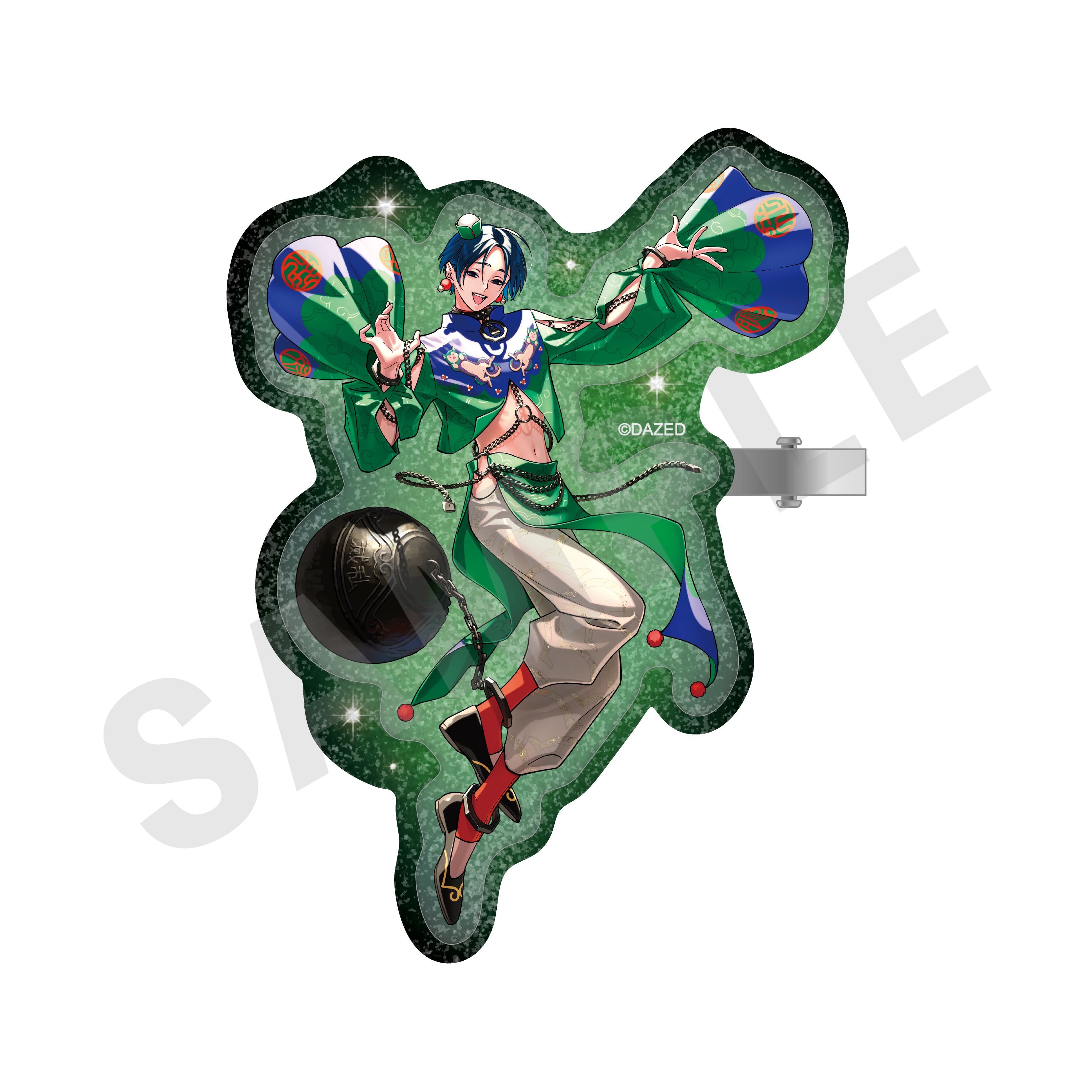 超人的シェアハウスストーリーカリスマ_キラキラ二層アクリルヘアクリップ（本橋 依央利）