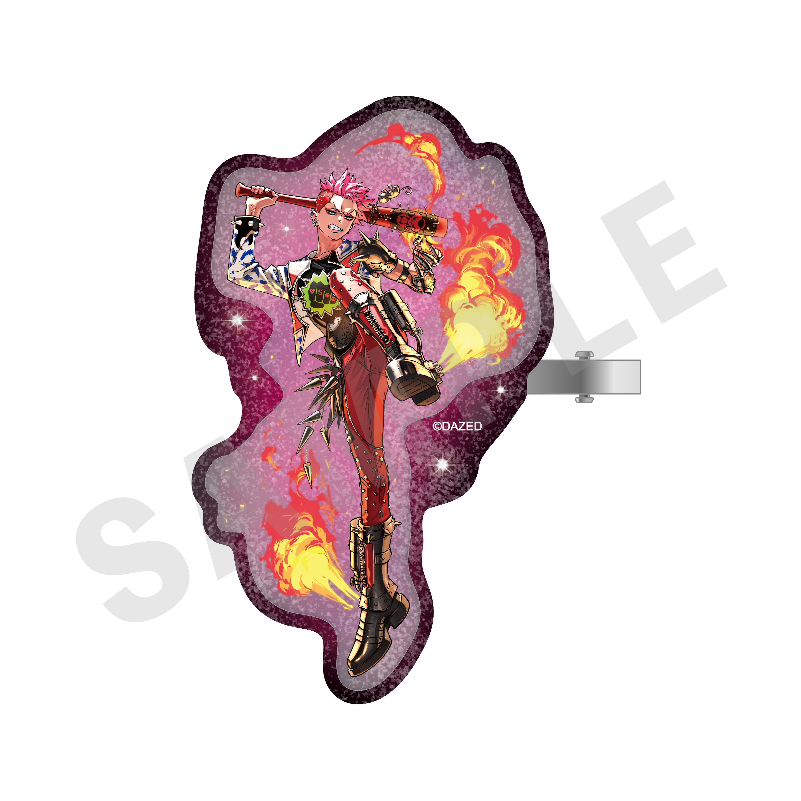 超人的シェアハウスストーリーカリスマ_キラキラ二層アクリルヘアクリップ（猿川 慧）