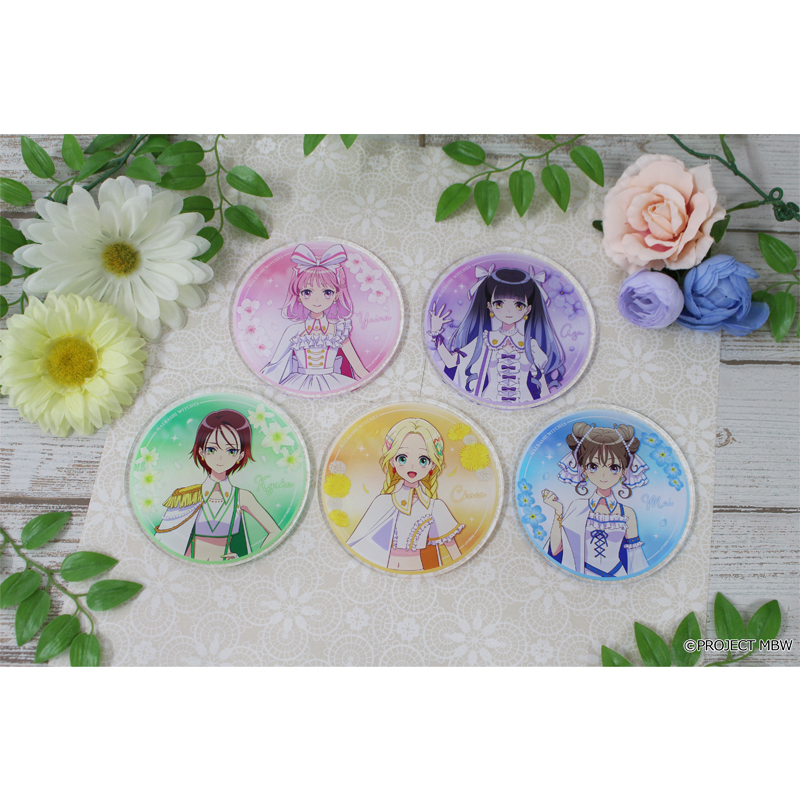 前橋ウィッチーズ　アクリルスタンド　menu cafe ちょこ　　コースター 前橋ウィッチーズ アクリルスタンド menu cafe ちょこ