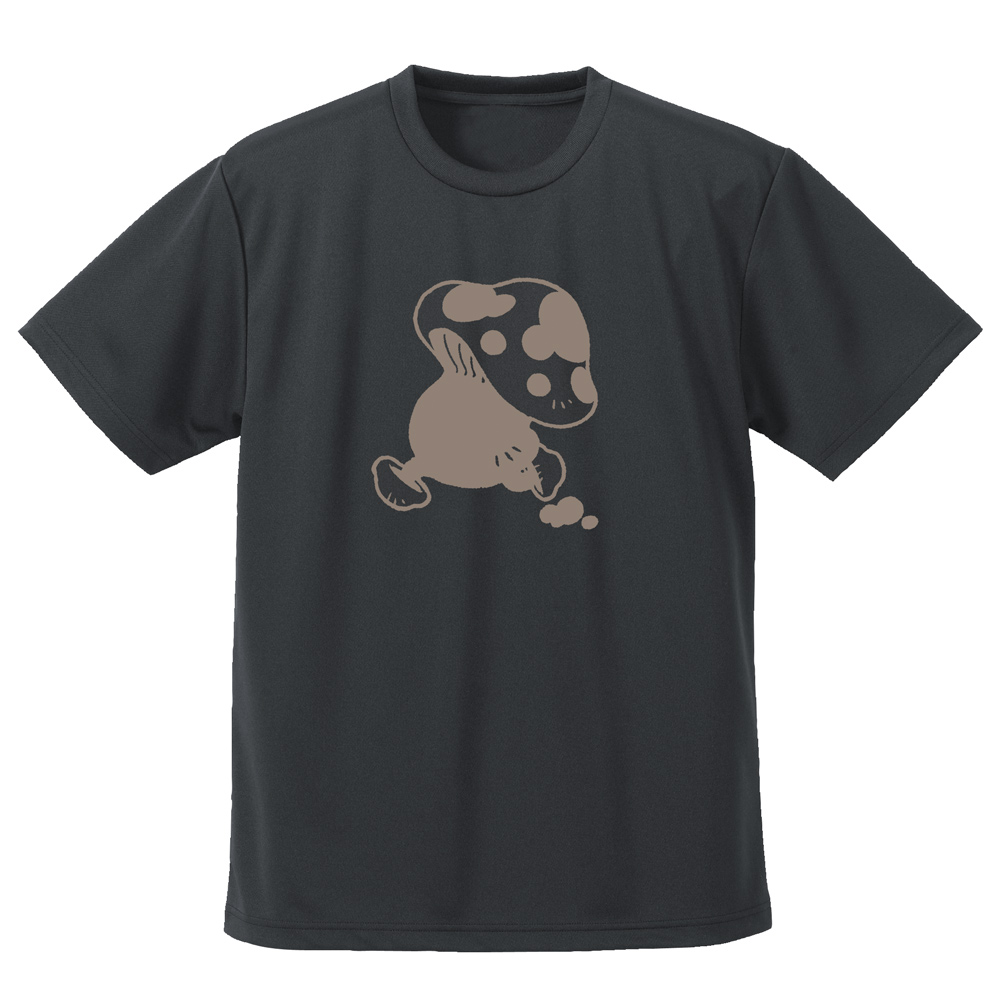 ダンジョン飯_Sサイズ_歩き茸 ドライTシャツ/GUNMETAL
