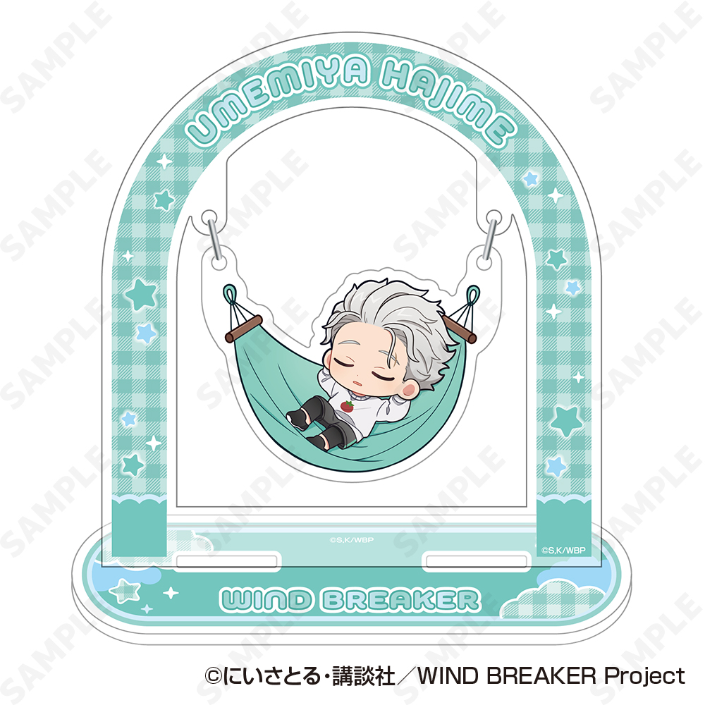 WIND BREAKER セガラッキーくじ　梅宮　アクリルスタンド　缶バッジ WIND BREAKER 梅宮 くじメイト 缶バッジ アクスタ