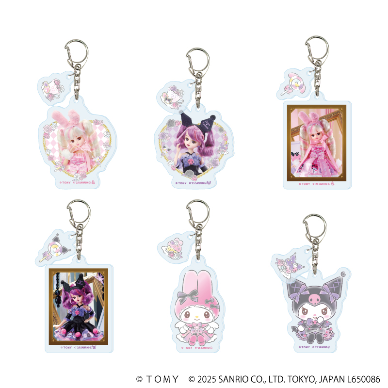 LiccA×サンリオキャラクターズ_パーツ付きアクリルキーホルダー01/BOX(全6種)【コンプリートBOX/6個入り】