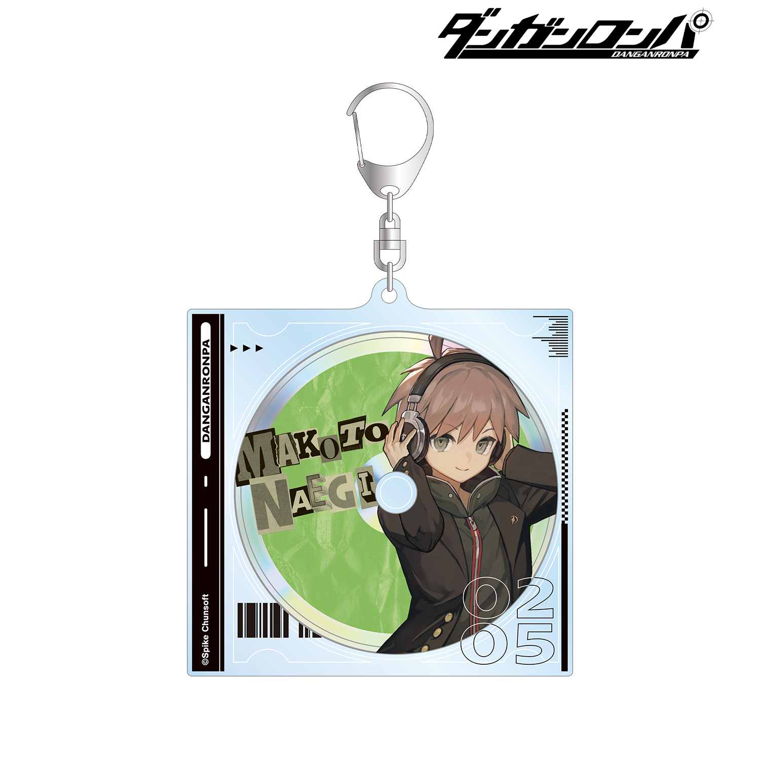 ダンガンロンパシリーズ_lackさんイラスト 苗木 誠 ヘッドフォンver. BIGアクリルキーホルダー