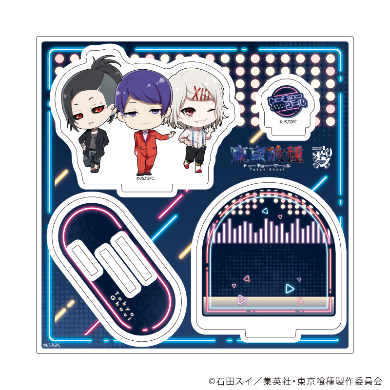 東京喰種　鉄製　イラストプレート 東京喰種_アクリルスタンドプレート02/月山＆ウタ＆什造