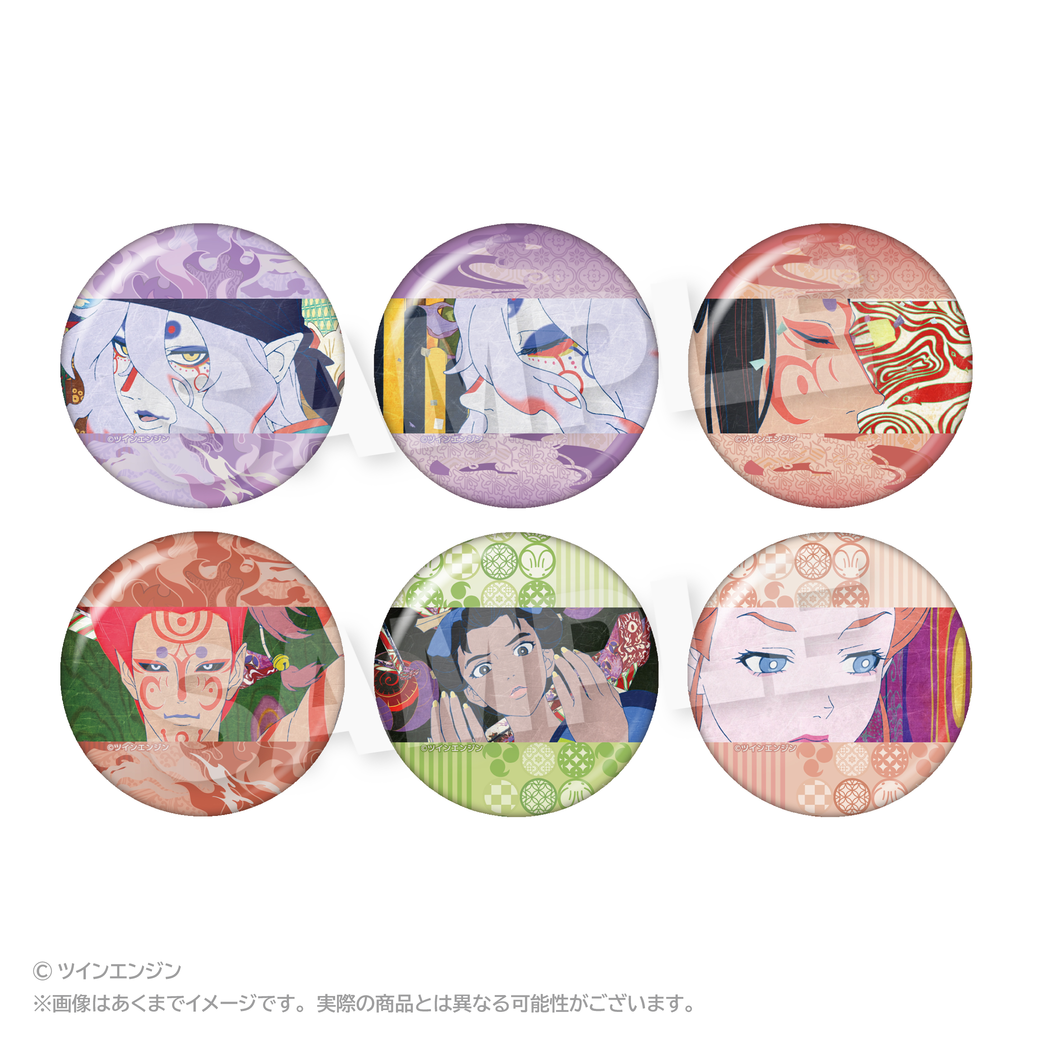 劇場版 モノノ怪 第二章 火鼠_トレーディングメモリーズ缶バッジ　【BOX／6個入り】
