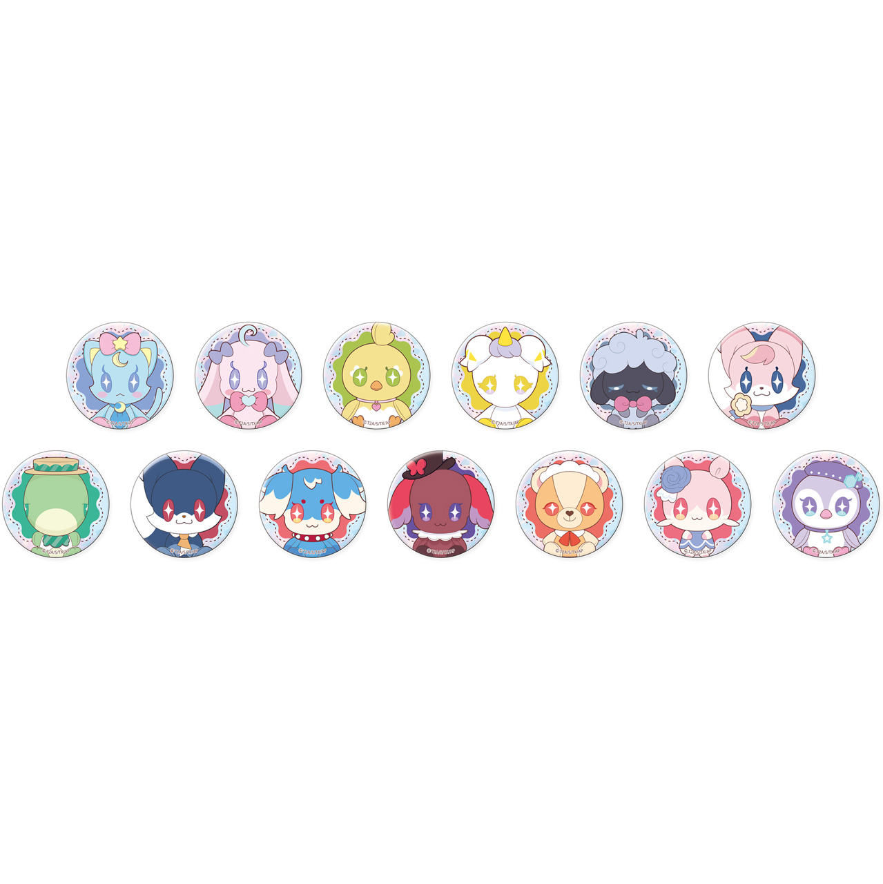 ひみつのアイプリ_マスコットぬいぐるみ缶バッジ 全13種（トレーディング）【BOX／15個入り】