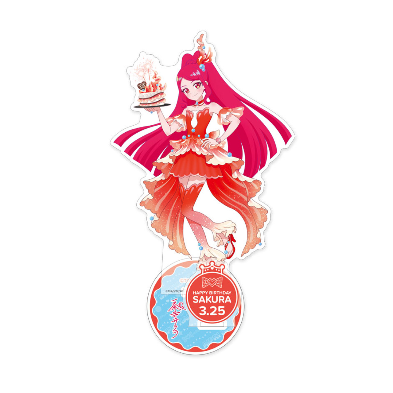 プリティーシリーズ_ハピプリバースデー202503　アクリルスタンドサクラ