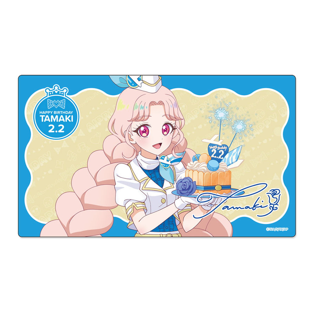 プリティーシリーズ_ハピプリバースデー202502　ラバーマットタマキ