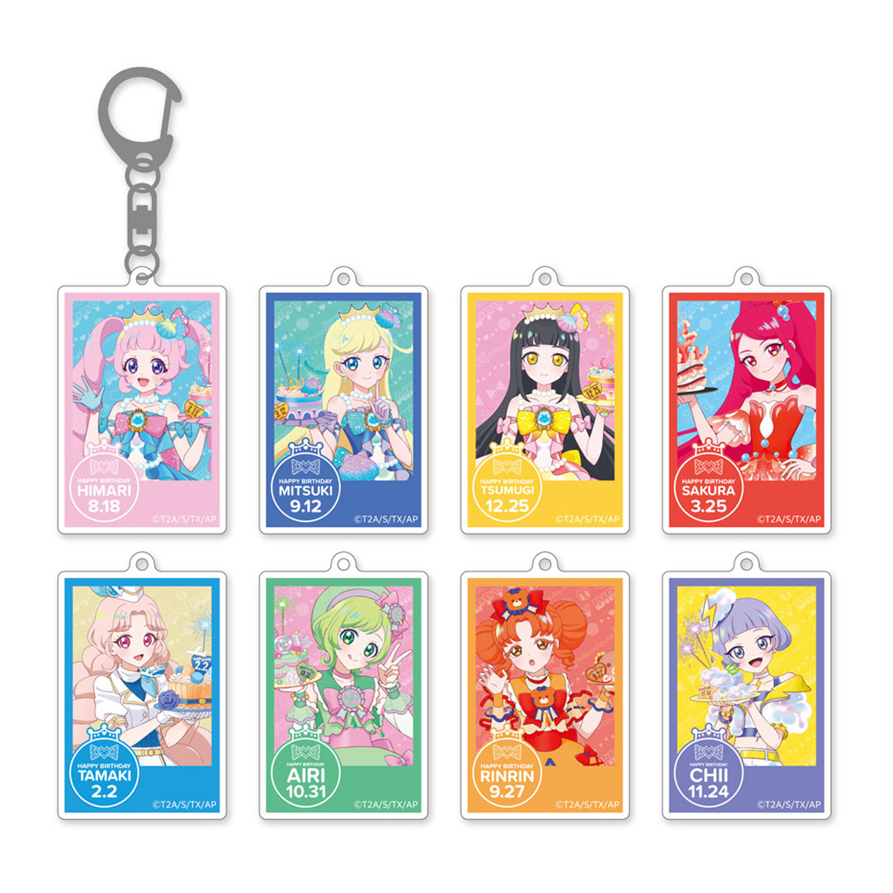 プリティーシリーズ_ハピプリバースデー アクリルキーホルダー 全8種（トレーディング）【BOX／10個入り】