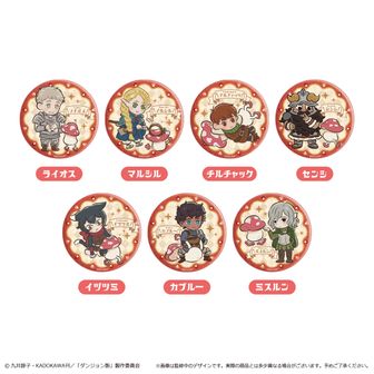レア ダンジョン飯 アニメジャパン AJ限定 缶バッジ ライオス チルチャック TVアニメ「ダンジョン飯」より、ライオス、マルシル、チル