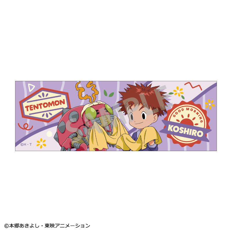 デジモンアドベンチャー_ロングスクエア缶バッジ  泉光子郎＆テントモン/ 寝起き