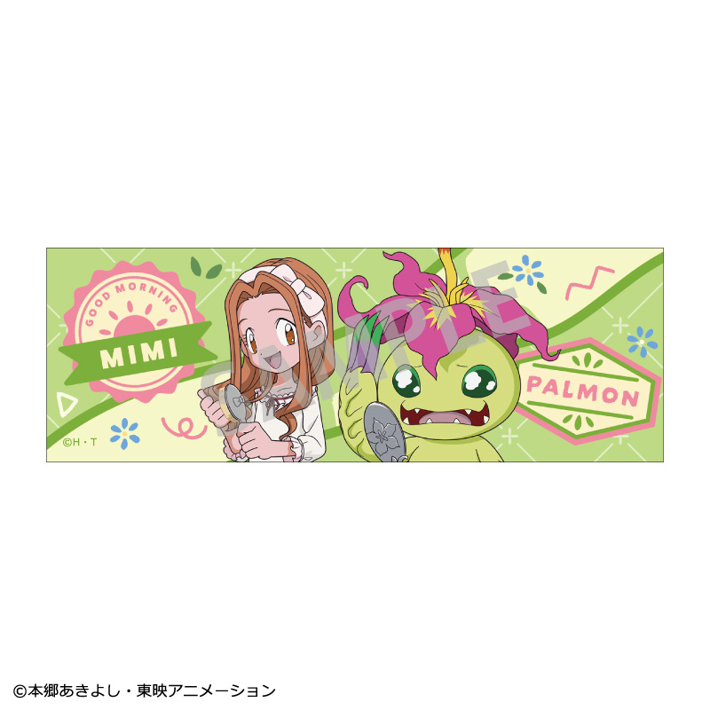 デジモンアドベンチャー_ロングスクエア缶バッジ  太刀川ミミ＆パルモン/寝起き