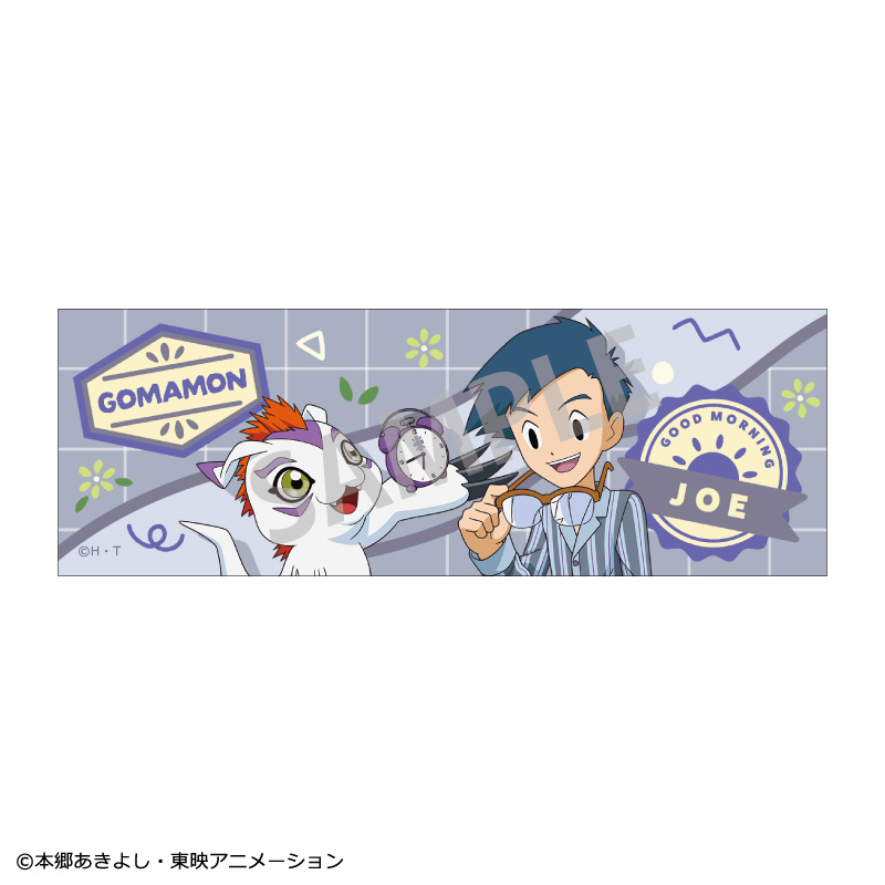デジモンアドベンチャー_ロングスクエア缶バッジ  城戸丈＆ゴマモン/寝起き
