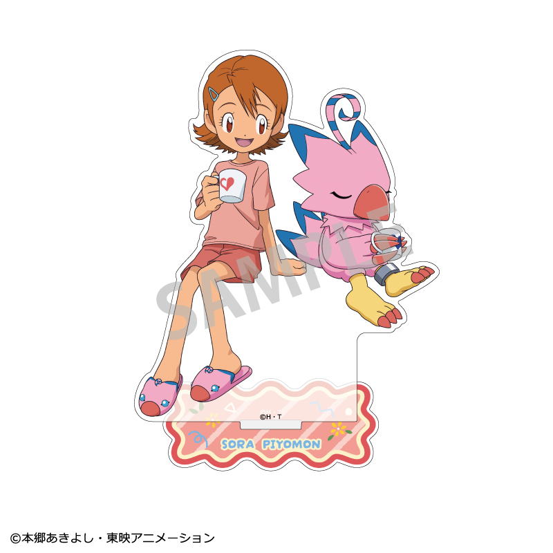 デジモンアドベンチャー_アクリルスタンド 武之内空＆ピヨモン/ 寝起き