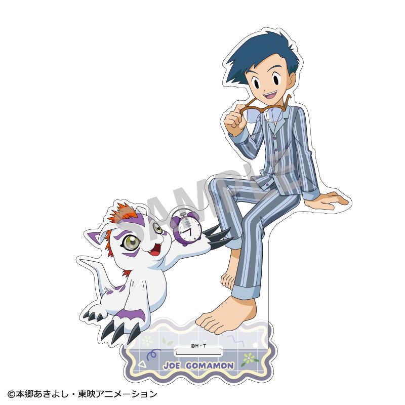 城戸丈　デジモンアドベンチャー ぼくらのウォーゲーム！ ドでか缶バッジ 第3弾 デジモンアドベンチャー_アクリルスタンド 城戸丈＆ゴマモン/寝起き