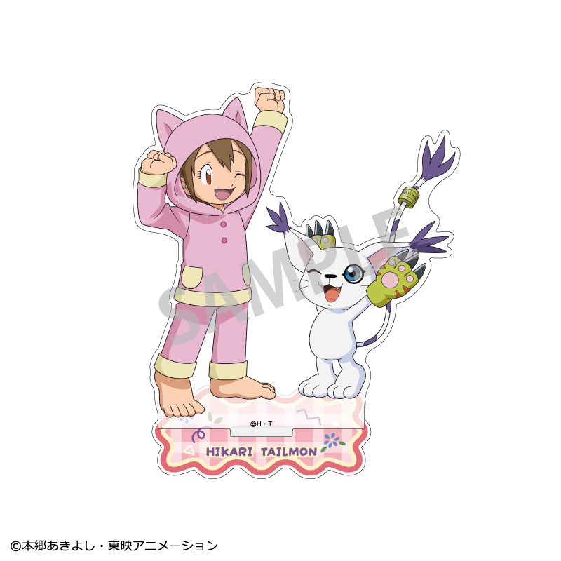 デジモンアドベンチャー_アクリルスタンド  八神ヒカリ＆テイルモン/寝起き