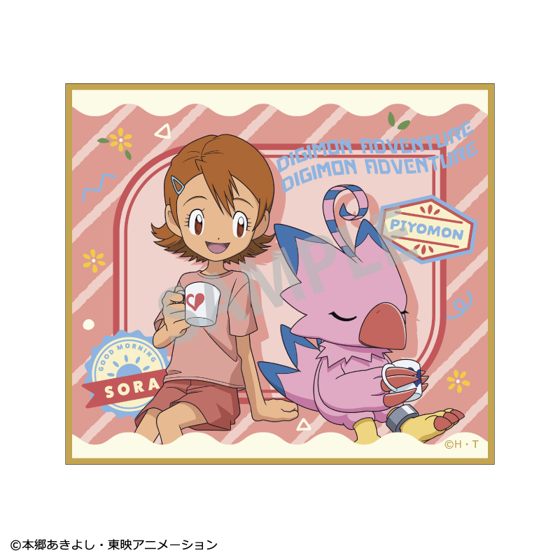 デジモンアドベンチャー_トレーディングミニ色紙/寝起き 【BOX