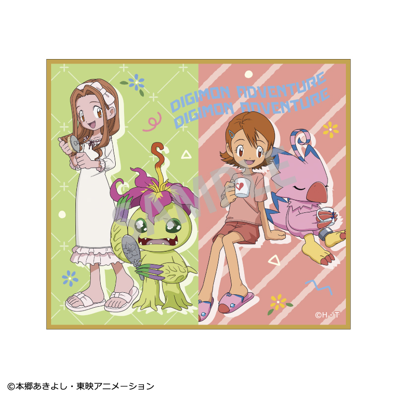 デジモンアドベンチャー_トレーディングミニ色紙/寝起き 【BOX