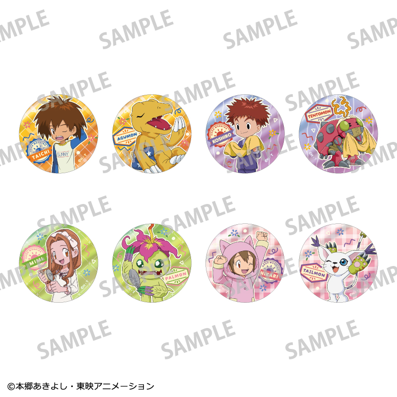 デジモンアドベンチャー_トレーディングメタリック缶バッジvol.1/寝起き　【BOX／8個入り】