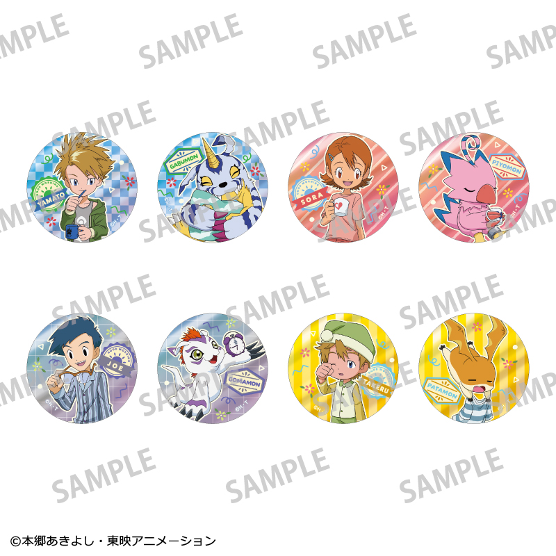 デジモンアドベンチャー_トレーディングメタリック缶バッジvol.2/寝起き　【BOX／8個入り】