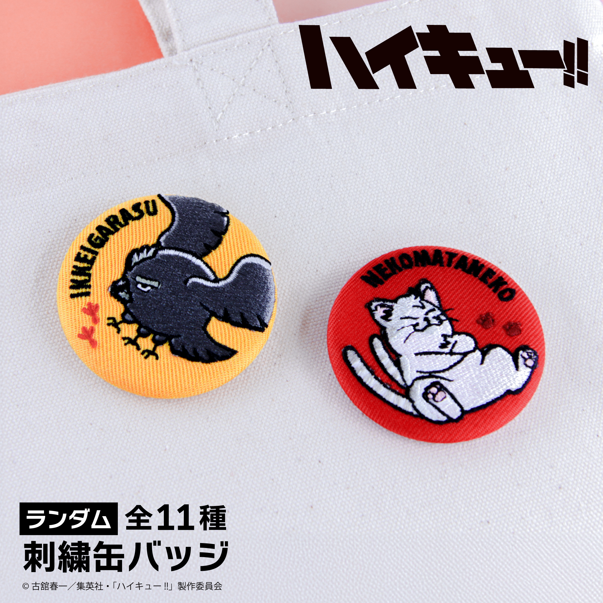 ハイキュー!!_ランダム刺繍缶バッジBOX(全11種)【コンプリート