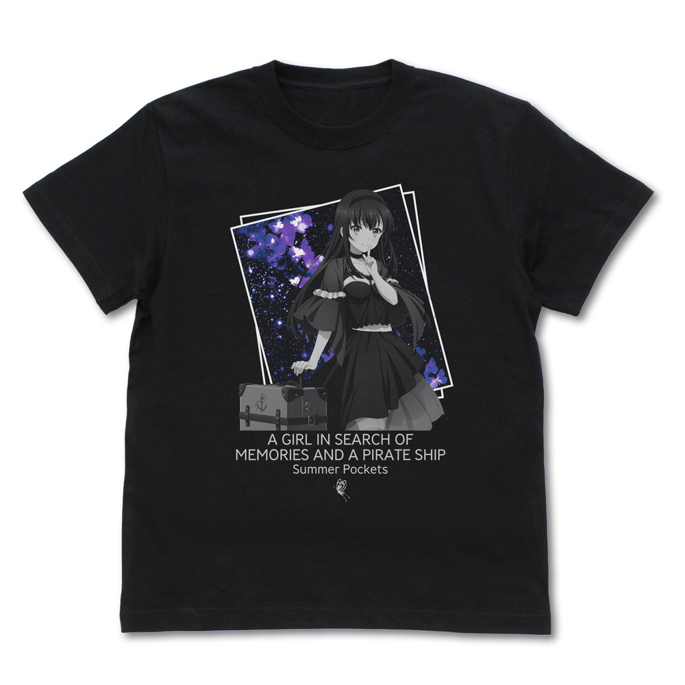 Summer Pockets_XLサイズ_久島鴎 Tシャツ/BLACK