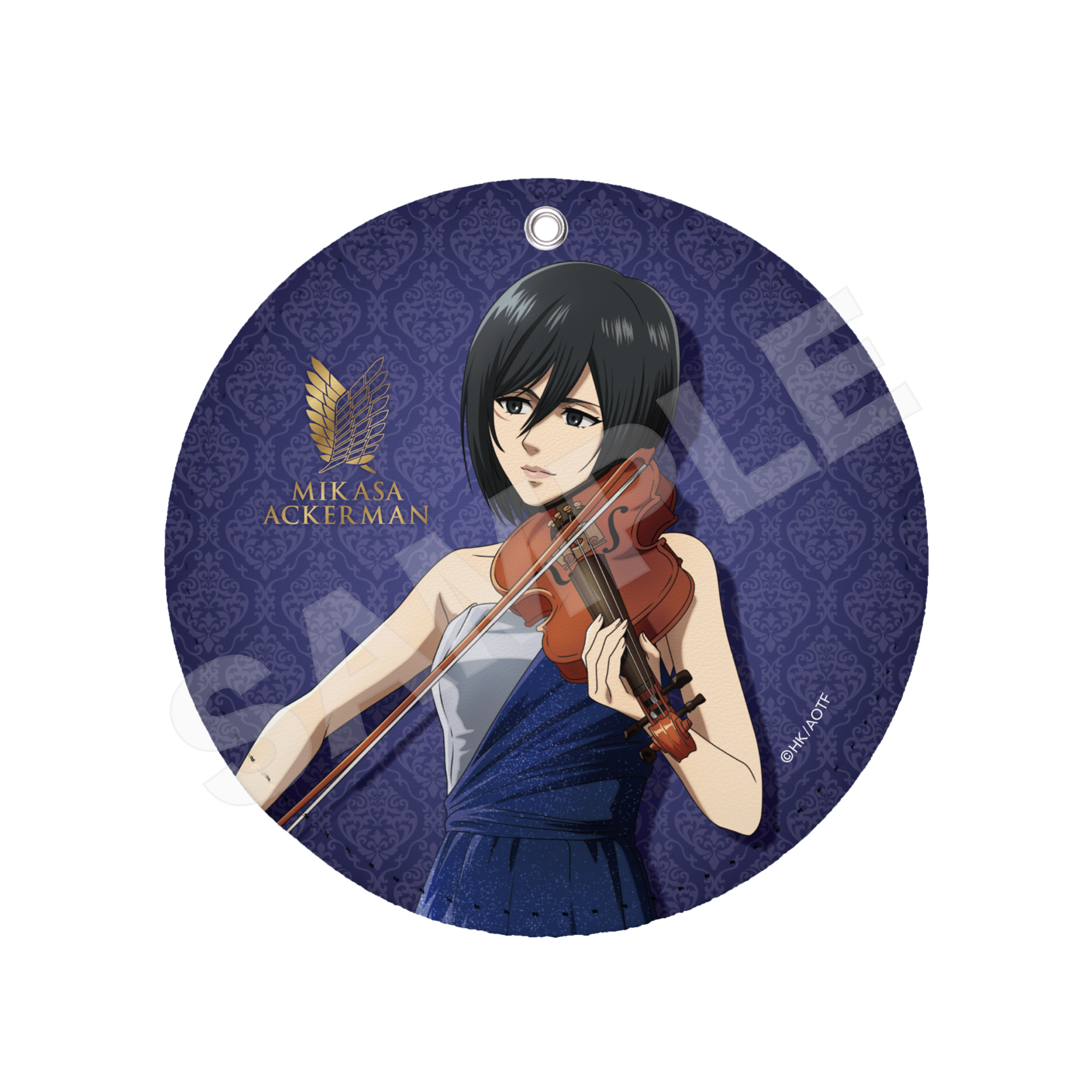 進撃の巨人_四重奏ver.　レザーコースターキーホルダー /02 ミカサ