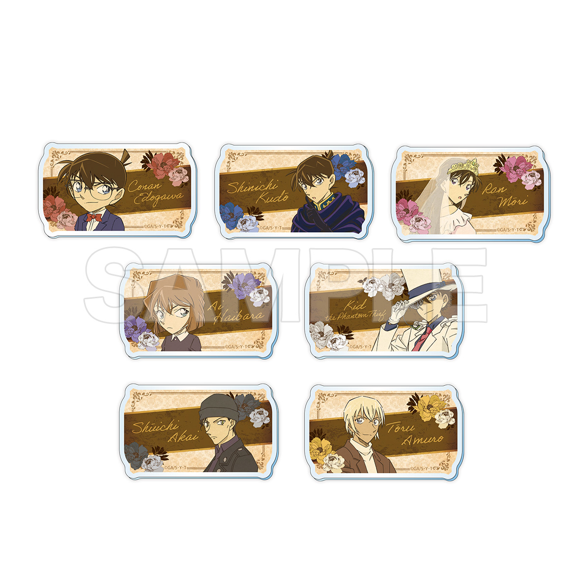 名探偵コナン_トレーディングアクリルバッジスタンド クラシカル  　【BOX／7個入り】