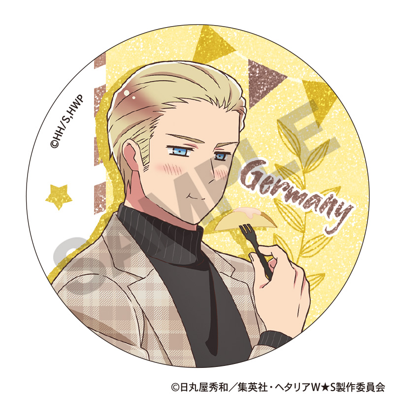 ヘタリア World☆Stars_トレーディンググリッター缶バッジ 食べ