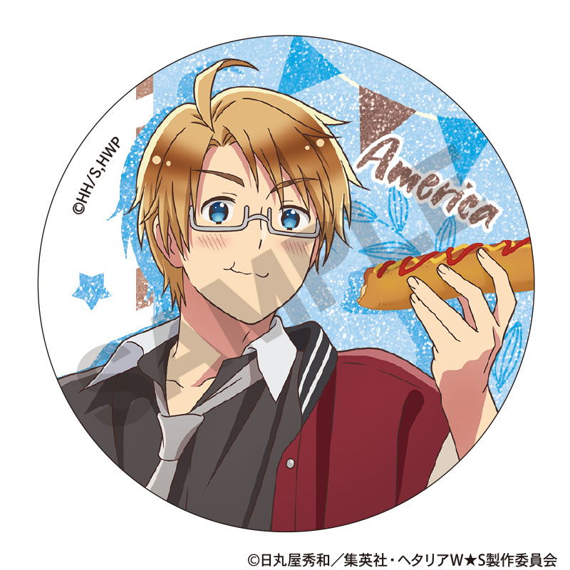 ヘタリア 食べ歩き 日本 グリッター缶バッジ ヘタリア World☆Stars トレーディンググリッター缶バッジ 食べ