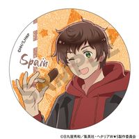 ヘタリア World☆Stars_トレーディンググリッター缶バッジ 食べ歩き