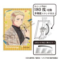 ヘタリア World☆Stars_アート缶バッジ ドイツ 食べ歩きグルメ