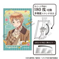 ヘタリア World☆Stars_アート缶バッジ イギリス 食べ歩きグルメ