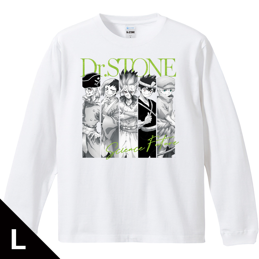 Dr.STONE_Lサイズ_リブ付ロングスリーブTシャツ 千空&ゲン&龍水&クロム&羽京