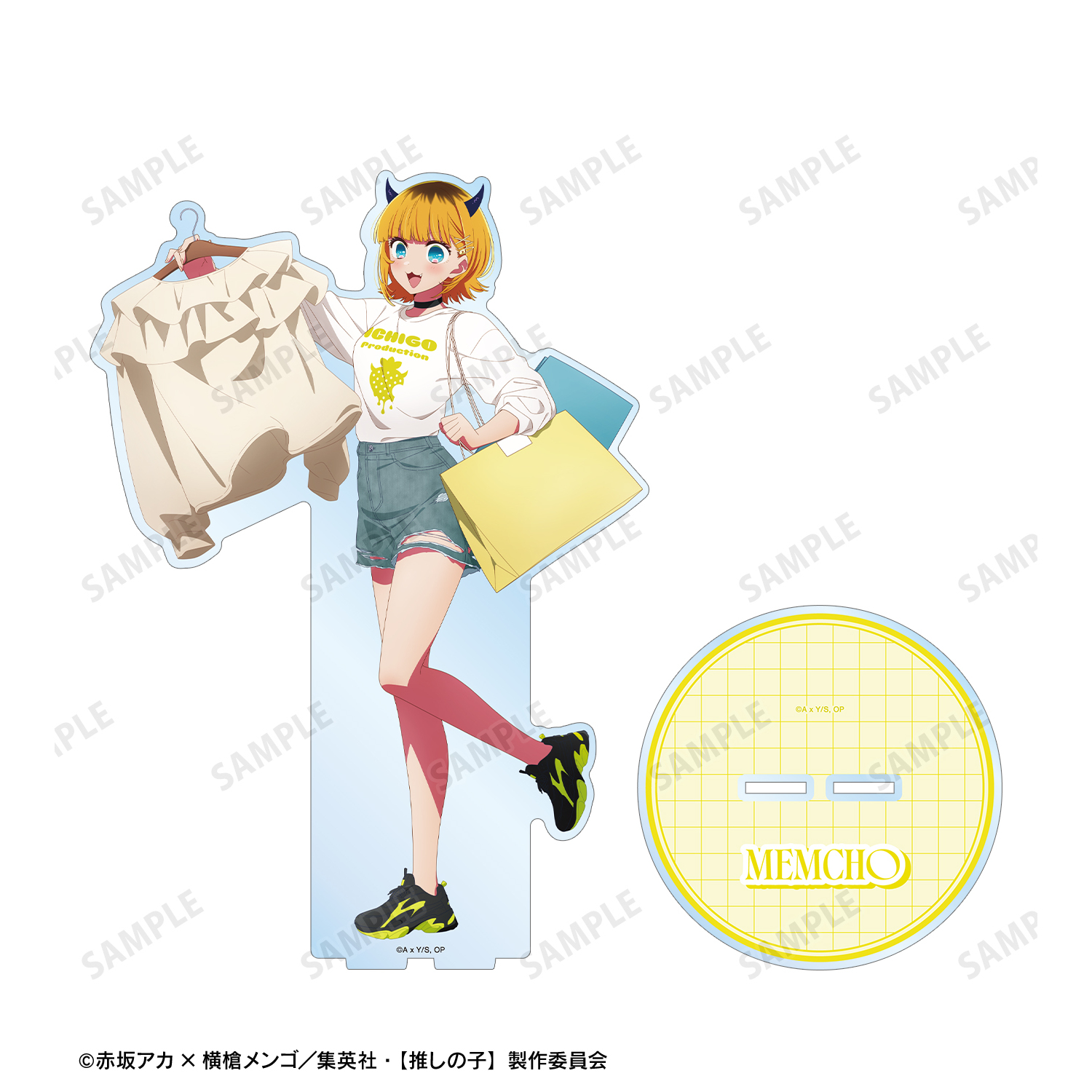MEMちょ アクリルスタンド ロックver. 描き下ろし 特大　缶バッジ　トレカ 推しの子】 - 描き下ろし MEMちょ ロックバンドver. 特大