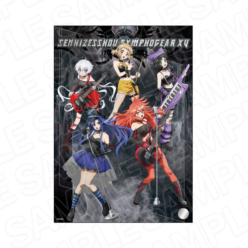 戦姫絶唱シンフォギアXV_ミニアクリルアート 響&翼&クリス&奏&未来 ヘヴィメタル ver.
