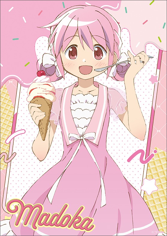 魔法少女まどか☆マギカ_クリアポスター／鹿目まどか(ice cream PARTY)