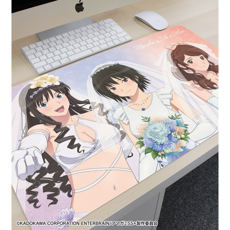 アマガミ SS＋plus デスクマット 中多紗江 七咲逢 森島はるか アマガミSS＋plus_描き下ろし 中多紗江&七咲 逢&森島はるか