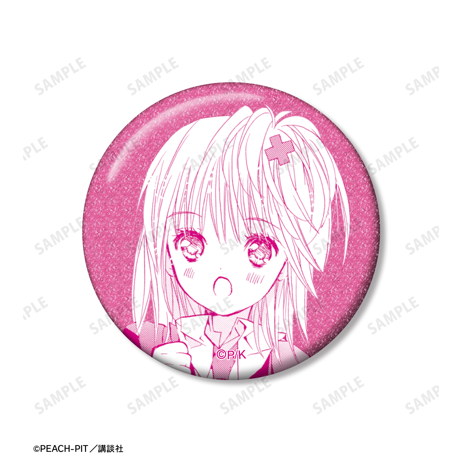 しゅごキャラ！_日奈森 あむ 原作コマグリッター缶バッジ3個