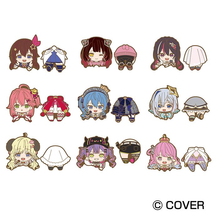 ホロライブ_のっかりラバークリップ #1【コンプリートBOX／9個入り
