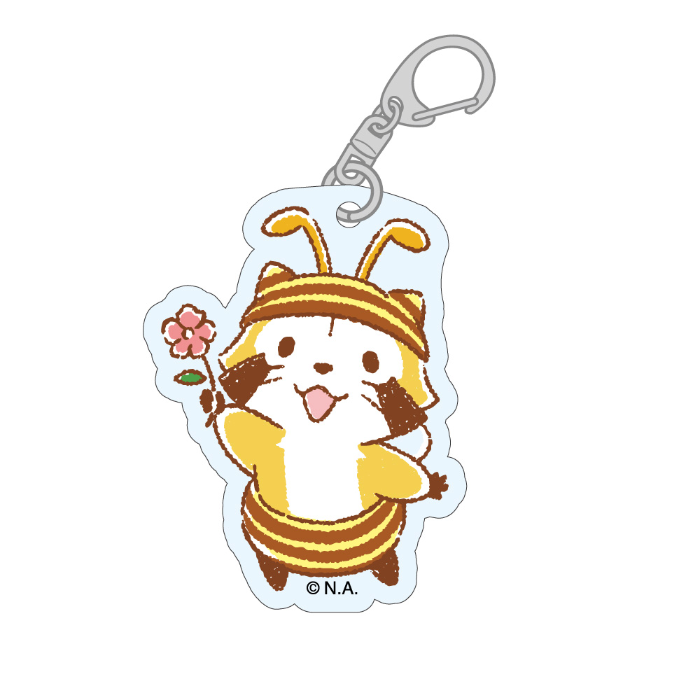 ラスカル_FlowerDesignみつばち アクリルキーホルダー A