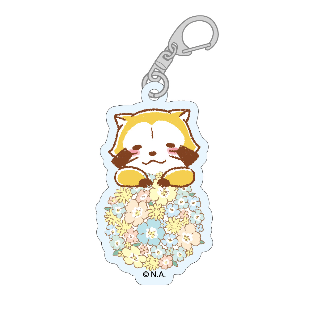 ラスカル_FlowerDesignみつばち アクリルキーホルダー D
