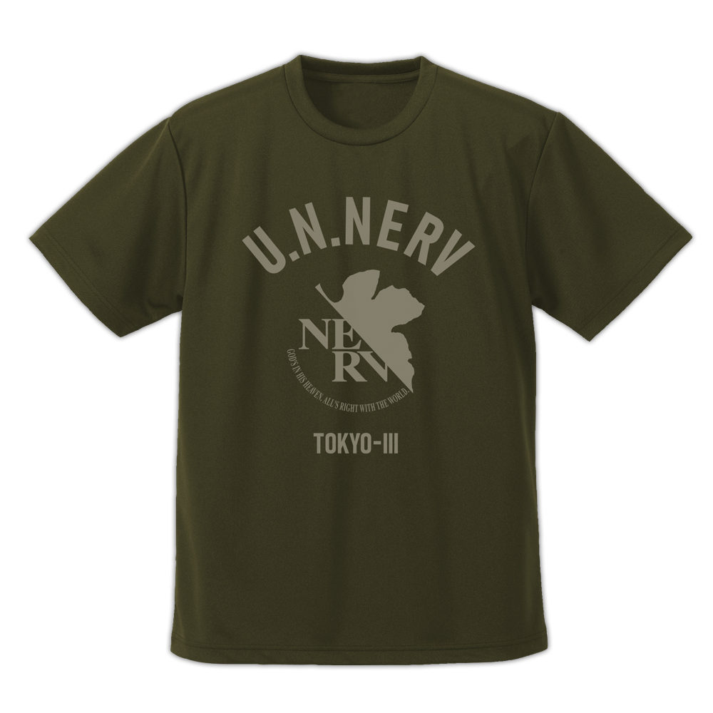 EVANGELION_Mサイズ_NERV ドライTシャツ/OD