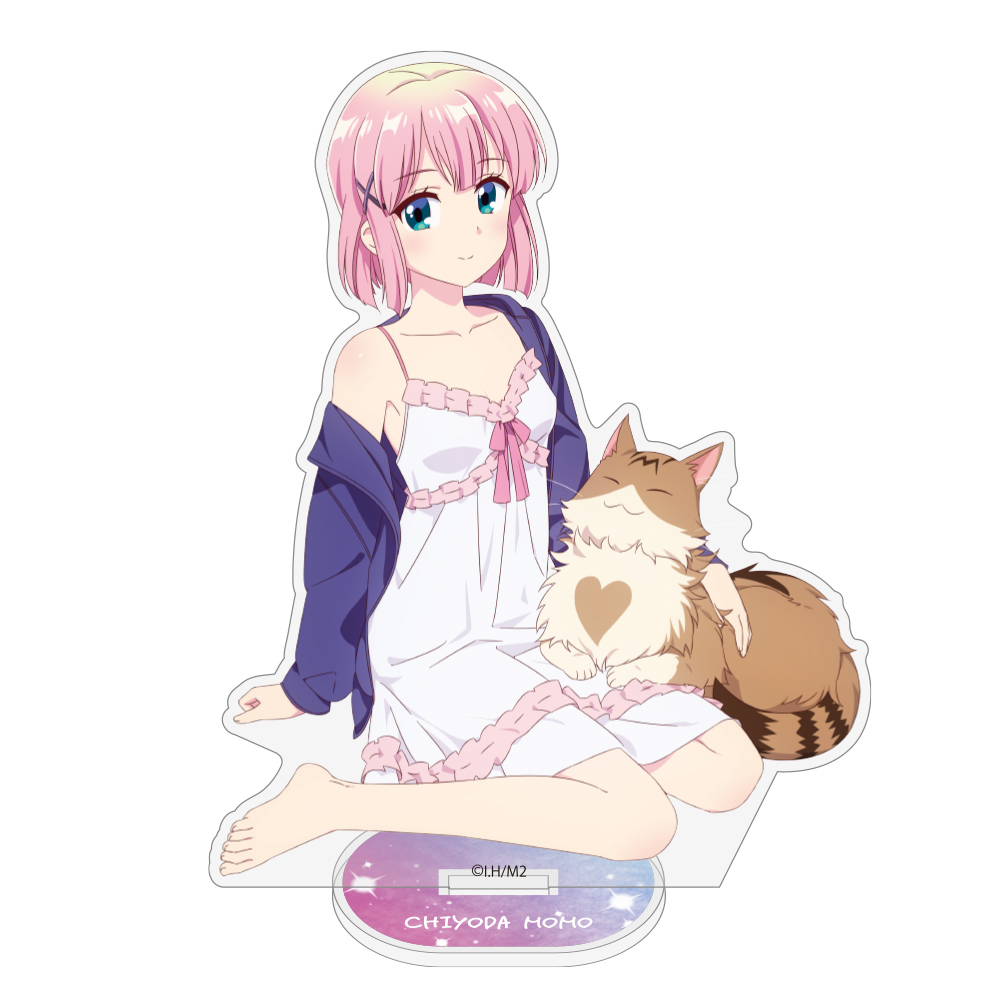 まちカドまぞく 2丁目_描き下ろし 千代田桃 アクリルスタンド お泊りVer.